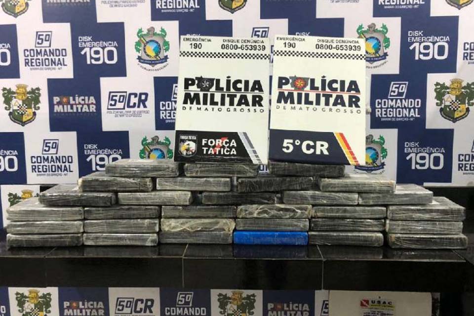 Morador de Rondônia é preso com 30 kg de cocaína em hotel de Barra do Garça