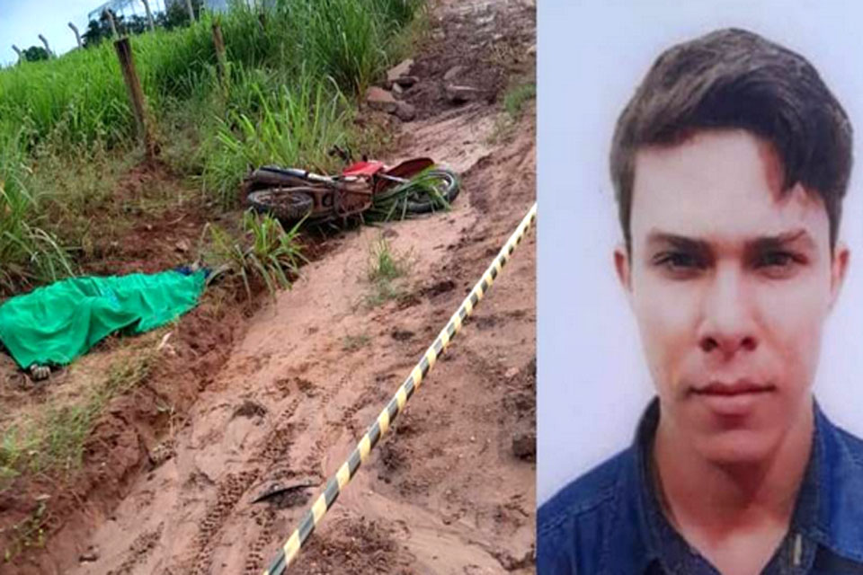 Jovem morre em acidente de moto quando ia para o trabalho em fazenda