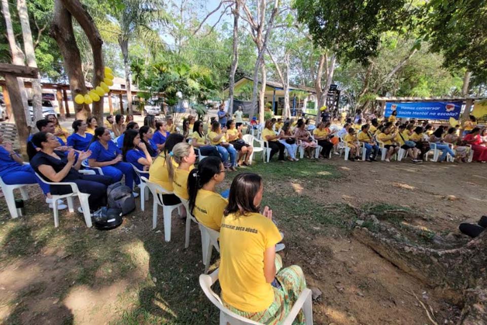  Prefeitura de Ariquemes realiza ação alusiva à campanha setembro amarelo no Parque Botânico.  