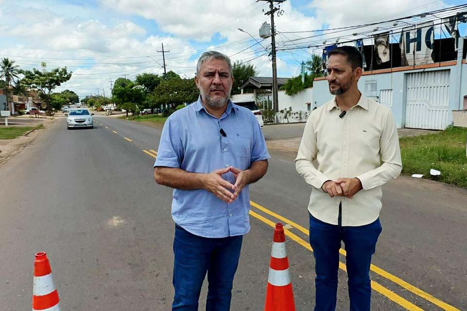 Vereador Fogaça e Secretário realizam vistoria na sinalização do bairro Embratel em Porto Velho