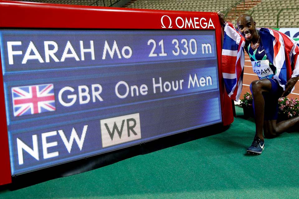 Mo Farah bate recorde mundial durante Diamond League