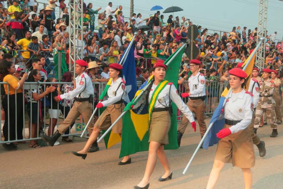 Desfile da Independência marca compromisso do Governo de Rondônia com progresso do Estado e do país