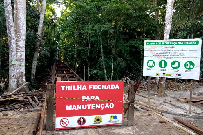 Parque Natural de Porto Velho é fechado para reforma