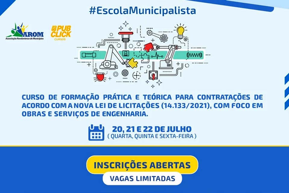 AROM e PubClick organizam Curso de Formação Prática e Teórica para Contratações de acordo com a nova Lei de Licitações