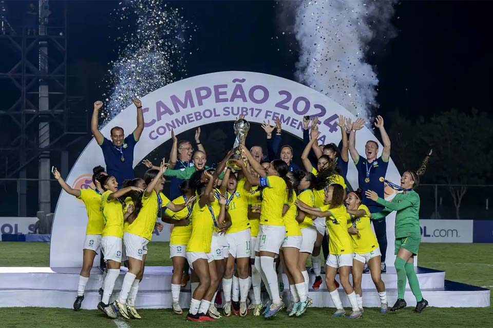 Seleção feminina goleia Paraguai e fatura penta em Sul-Americano Sub17