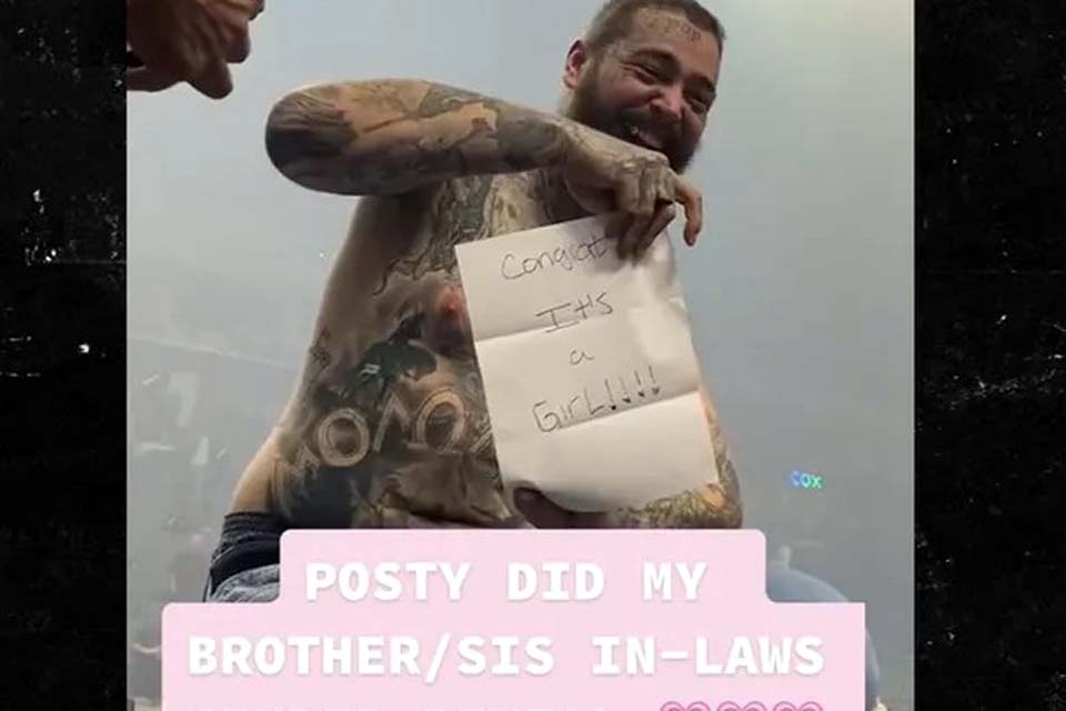 Post Malone faz revelação de gênero de seu bebê durante show