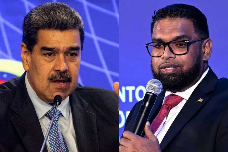 Nicolás Maduro e presidente da Guiana se reúnem sem indicativo de acordo