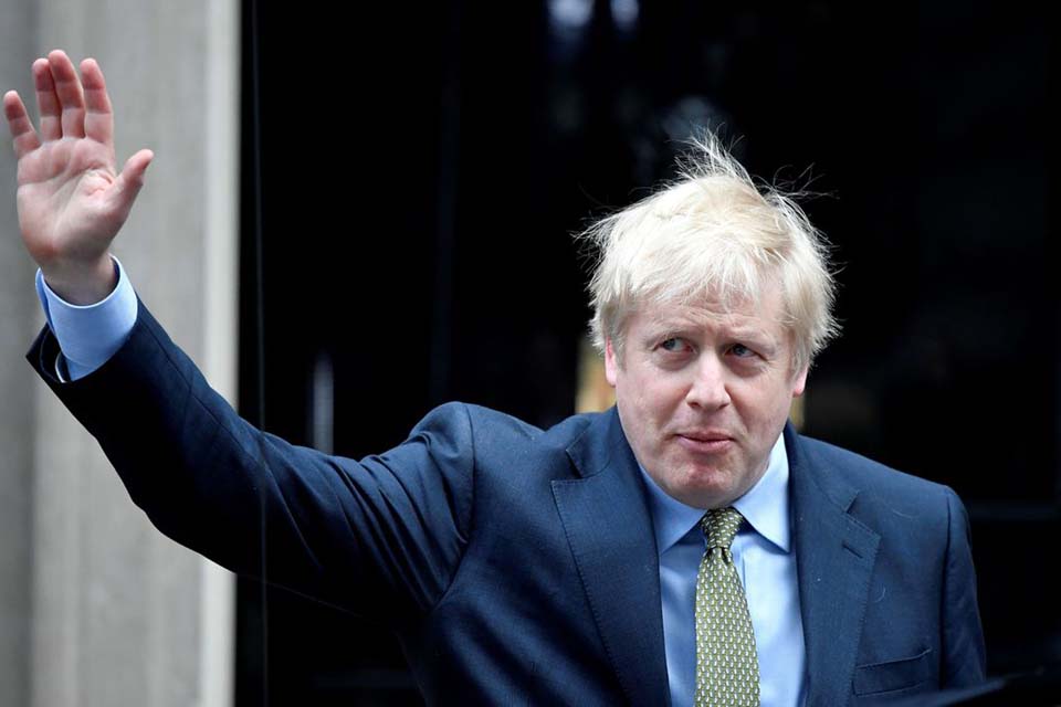 Primeiro-ministro do Reino Unido, Boris Johnson está com coronavírus