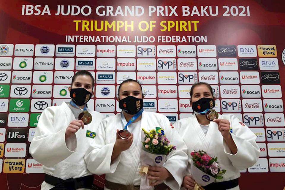 Brasil conquista mais 2 ouros e 1 bronze no judô paralímpico, em Baku