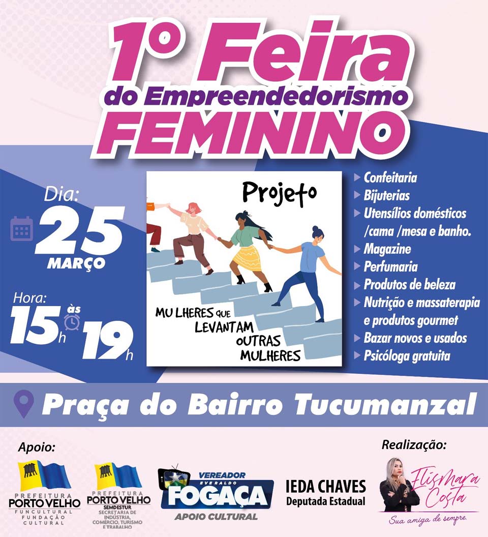 Projeto Mulheres que levantam outras mulheres realiza 1ª feira de empreendedorismo feminino 