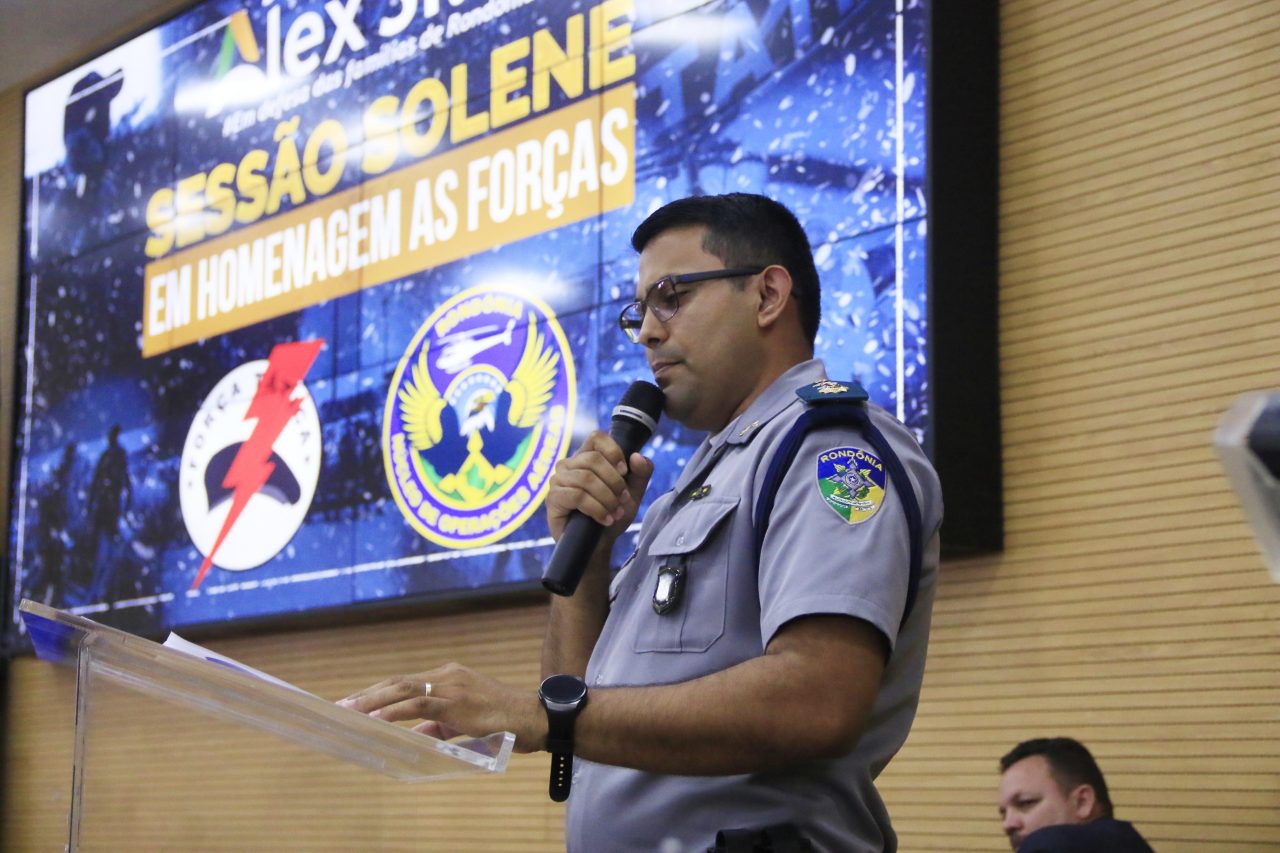 Força Tática da Polícia Militar de Rondônia e Núcleo de Operações Aéreas recebem homenagem da Assembleia Legislativa