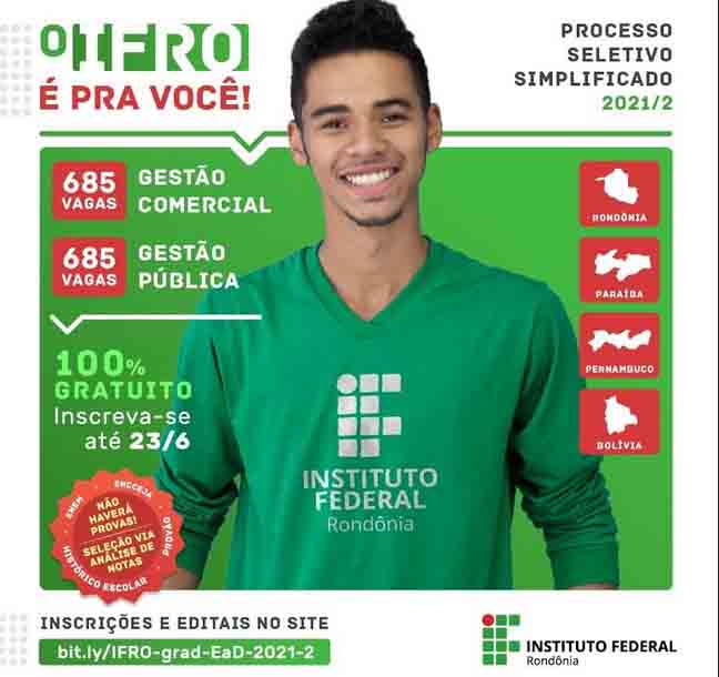 Graduação em Gestão Comercial e em Gestão Pública são ofertas do IFRO via EaD