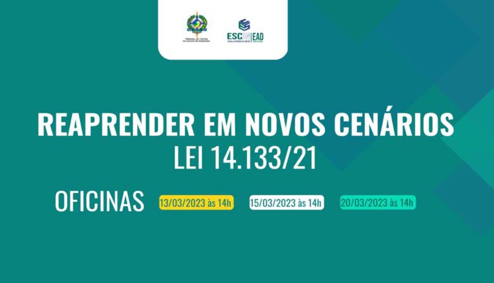 ESCon/TCE-ro abre inscrições para oficinas sobre implantação da Nova Lei de Licitações e Contratos Administrativos