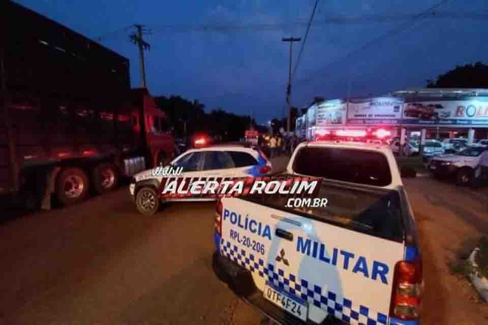  Homem morre esmagado por carreta no centro de Rolim de Moura