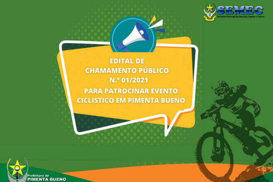 Prefeitura divulga edital de Chamamento Público para patrocinar evento ciclístico no município