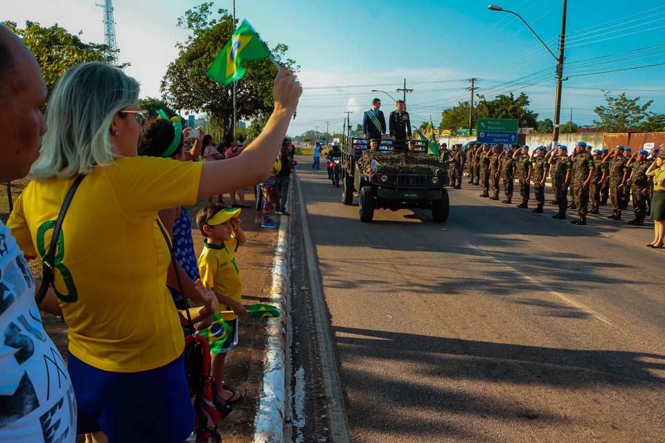 Mesmo sem desfile cívico, Governo de Rondônia realiza ato simbólico no Palácio Rio Madeira e destaca patriotismo 