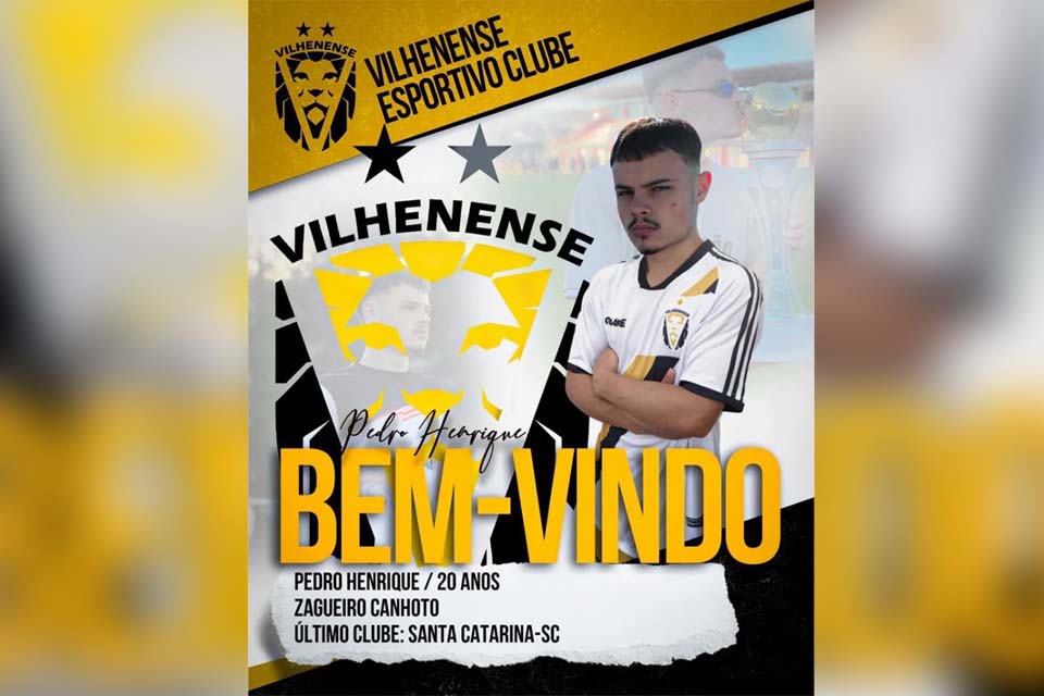 Vilhenense apresenta o zagueiro Pedro Henrique como reforço para o Rondoniense