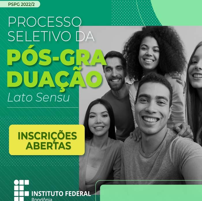 Inscrições para as 920 vagas em pós-graduações do IFRO seguem abertas até 20 de julho