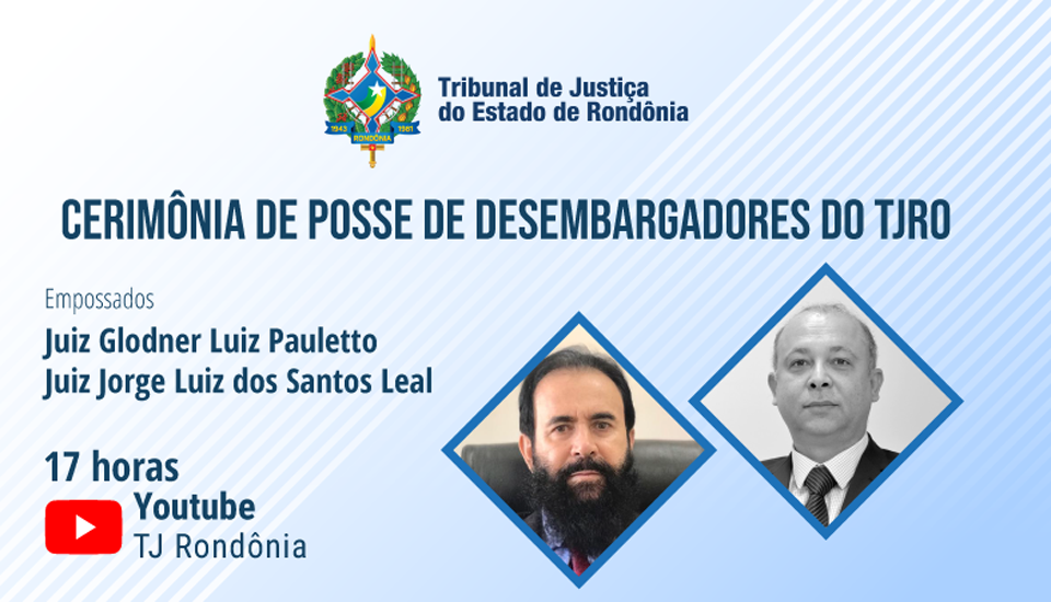 Novos desembargadores tomam posse na segunda-feira, 06-12