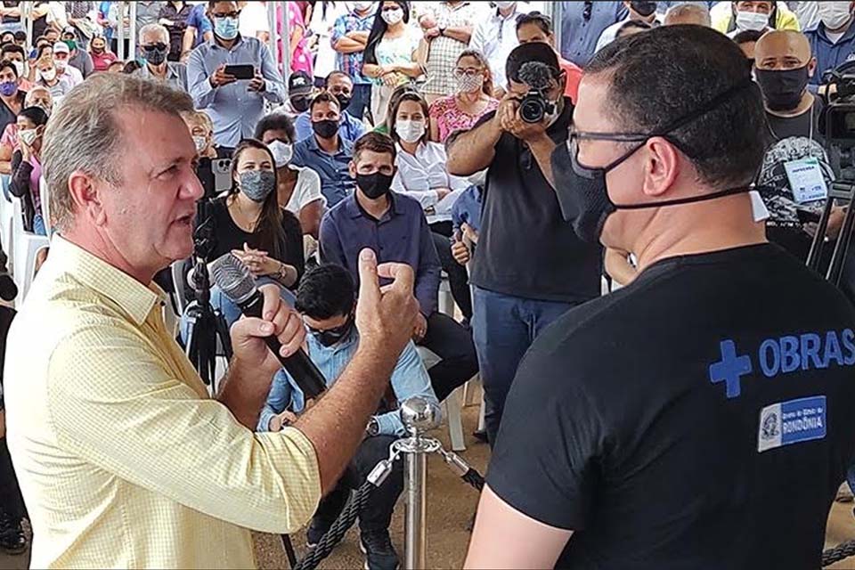 Deputado Luizinho Goebel e governador Marcos Rocha lançam obras do projeto “Tchau Poeira” em seis cidades do Cone Sul