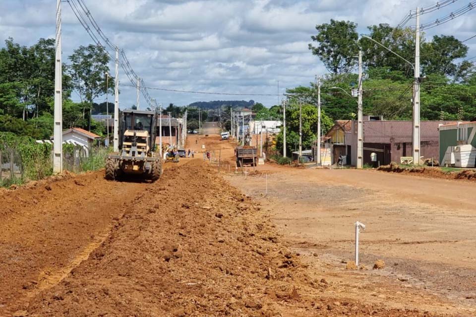 Obras de duplicação da Rua Tapajós entre a ruas Mamoré e Otaviano Neto continuam avançando