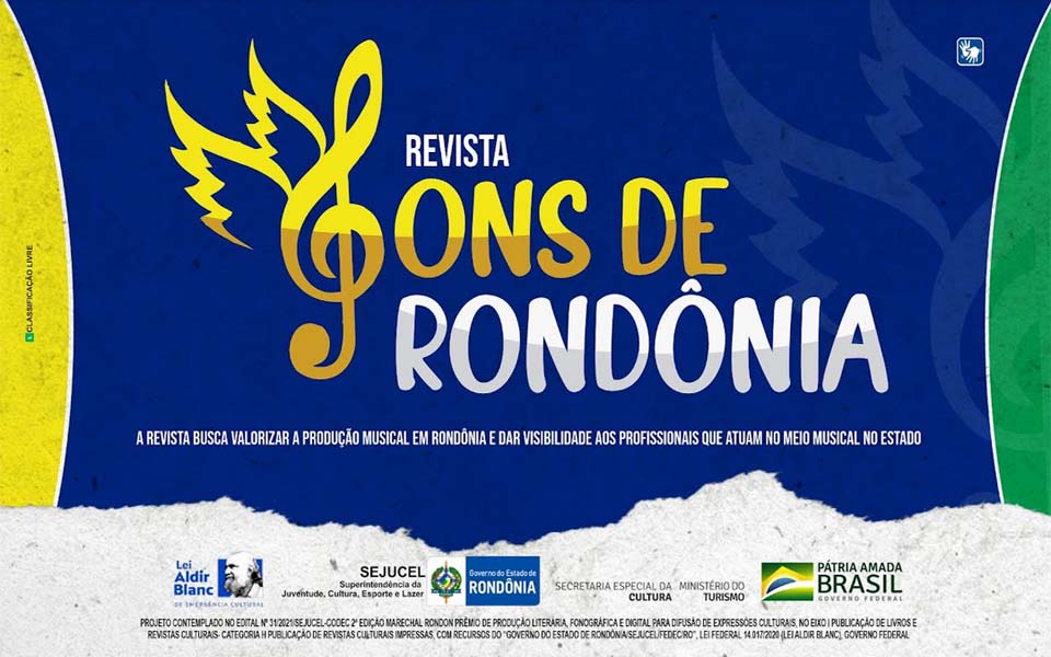 Lançamento da  “Revista Sons de Rondônia” acontece neste sábado através de live