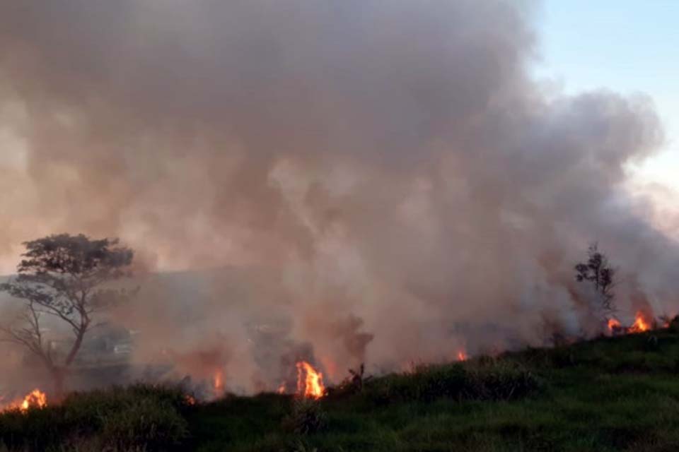 . Incêndio causa prejuízos em propriedade na Linha 607; fogo destruiu em torno de 7,3 equitares