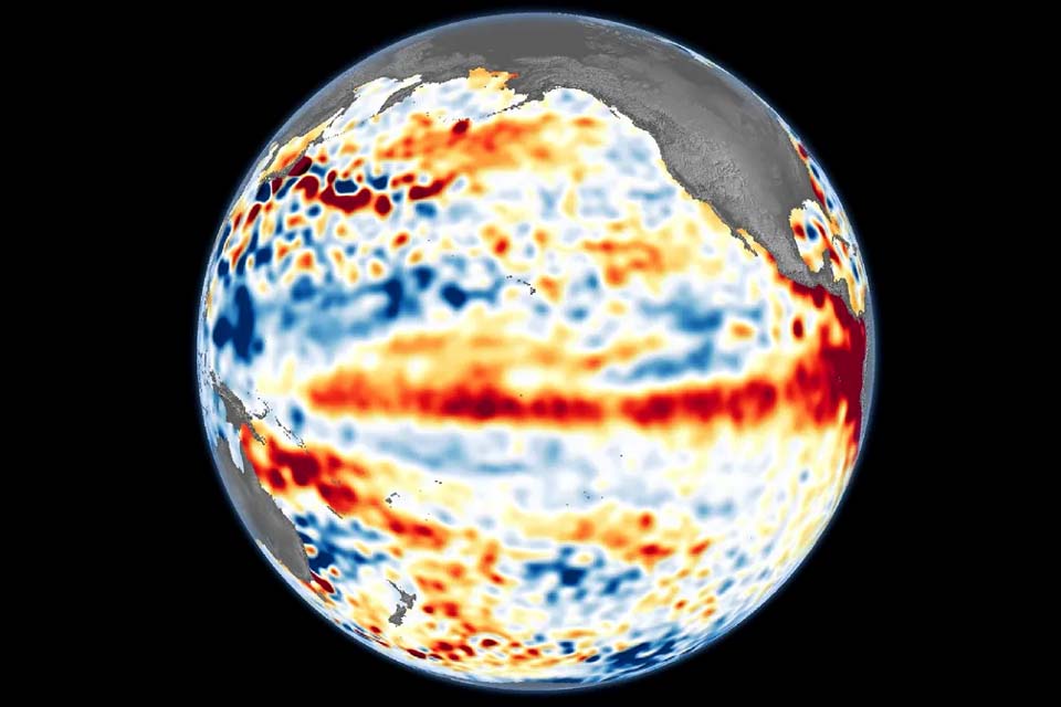 Nasa divulga imagem impressionante do fenômeno El Niño registrada por