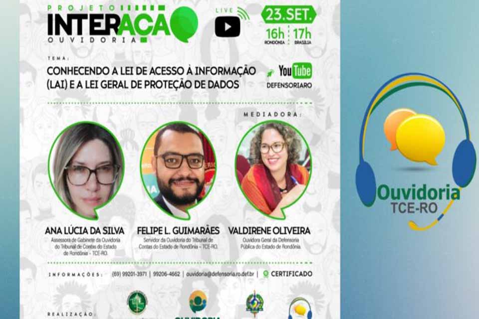 TCE-RO participa do 2º webinário do projeto InterAção Ouvidoria
