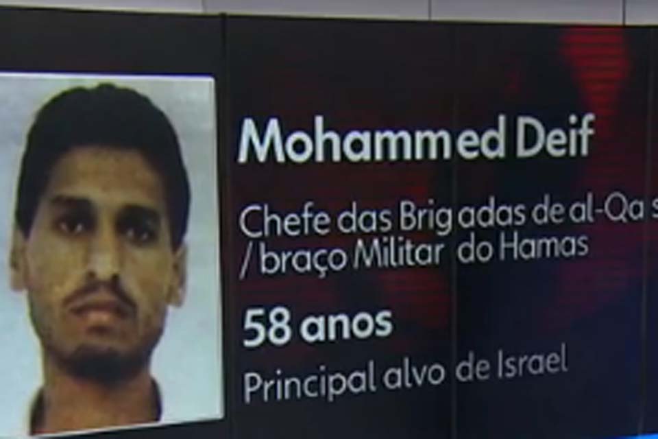 Israel anuncia morte de chefe do braço militar do Hamas, número 3 do grupo terrorista