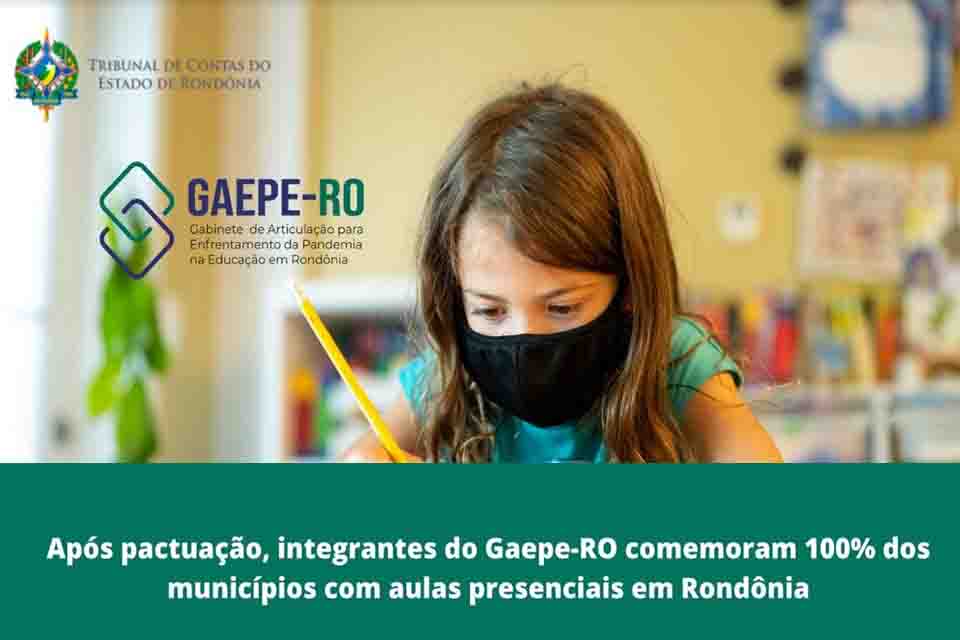 Após pactuação, integrantes do Gaepe-RO comemoram 100% dos municípios com aulas presenciais em Rondônia 