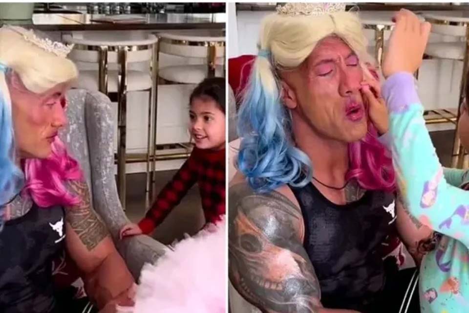 Filhas de The Rock promovem dia de beleza para o astro: “Transformação antes do Natal”