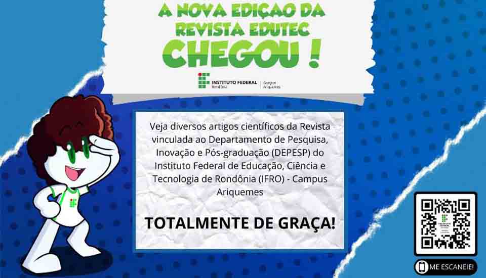 Publicada nova edição da Revista Edutec do Campus Ariquemes