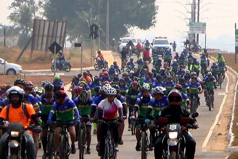 Primeiro passeio Ciclístico Direito de Viver reuniu mais de 100 ciclista em Ariquemes