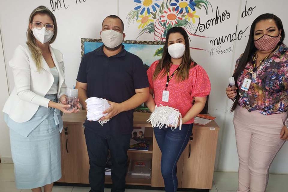 Parceria com s Central Única das Favelas de Rondônia, garante doação de máscaras para alunos do município de Porto Velho