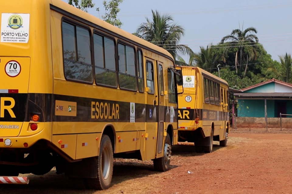 Transporte escolar municipal está pronto para atender alunos da zona rural de Porto Velho