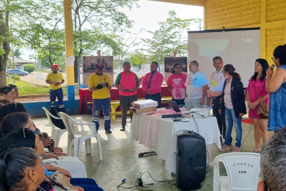 Servidoras da Secretaria Municipal de Serviços Básicos de Porto Velho participam de ação sobre Outubro Rosa