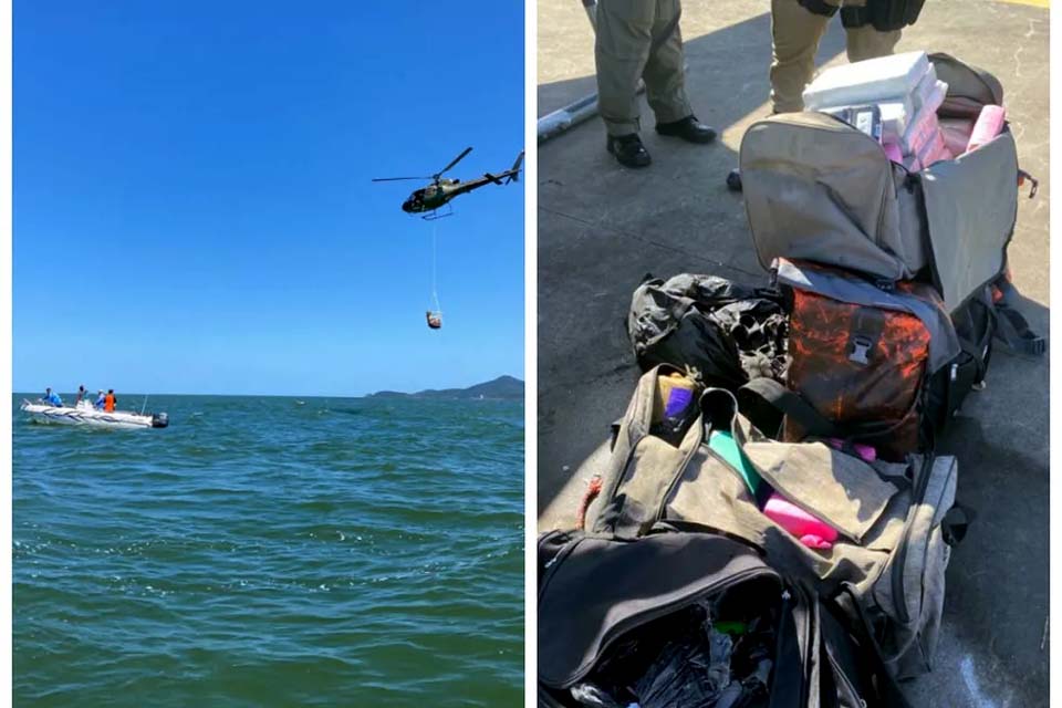 Homem encontra 120 kg de drogas boiando no mar durante pescaria em SC