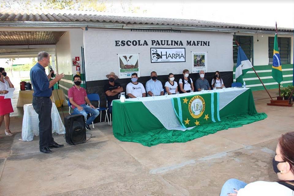 Adelino Follador participa da premiação do Projeto Harpia Rondônia em Joelândia