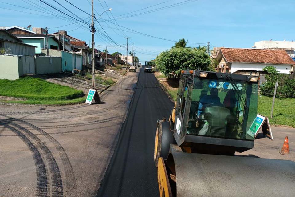 Município já recebeu mais de sete quilômetros de recapeamento asfáltico do Projeto “Tchau Poeira”