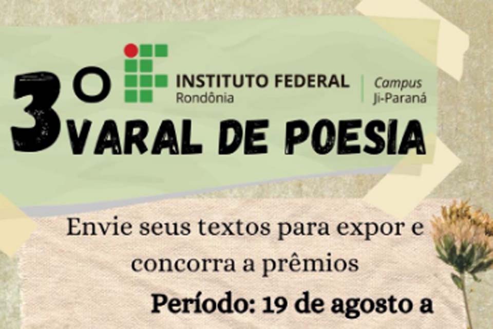 Estudantes e servidores do Campus Ji-Paraná são convidados a participar do concurso de poesia