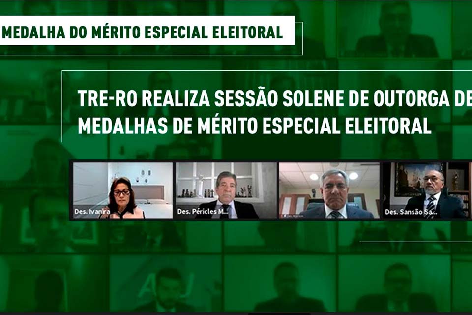 TRE-RO realiza a outorga de Medalhas de Mérito Especial Eleitoral