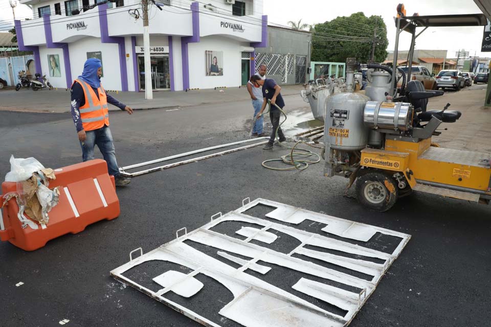 Prefeitura intensifica sinalização de trânsito em regiões de Porto Velho