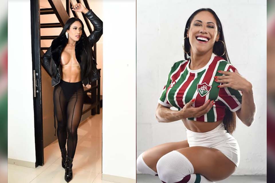 Atris da rede tv Thalita Souza promete fazer ensaio nu caso o Fluminense seja campeão da Libertadores