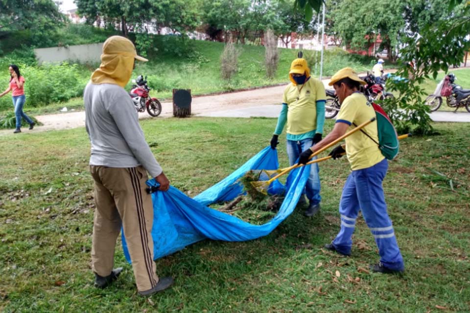 Ações de limpeza urbana são realizadas em Porto Velho