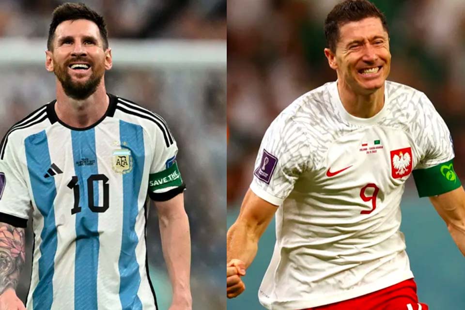 Duelo entre Messi e Lewandowski é o destaque da Copa nesta quarta