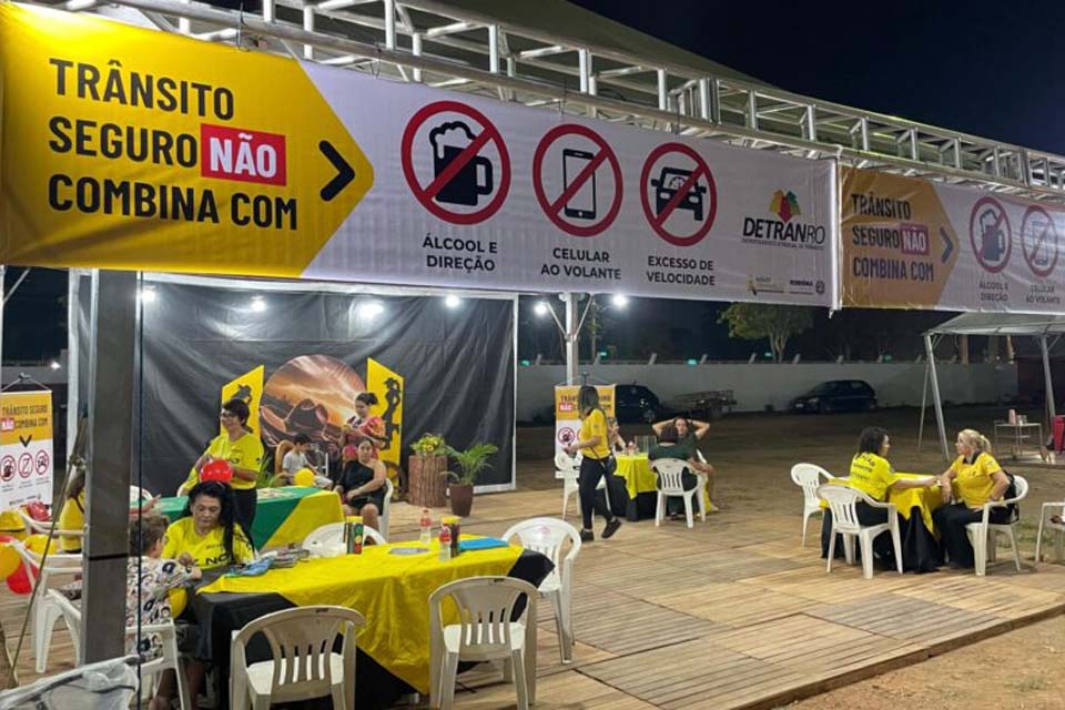 Ações de educação no trânsito são realizadas pelo Detran-RO durante Exposição Agropecuária