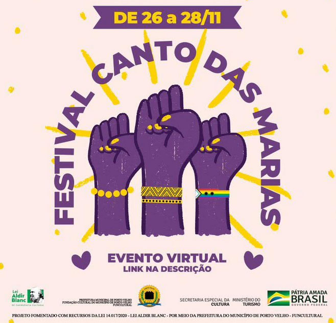 Confira a programação do Festival Canto das Marias, que  acontece de 26 a 28/11