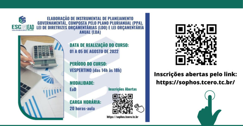 ESCon abre inscrições para o curso de elaboração de instrumental de planejamento governamental composta por PPA, LDO e LOA