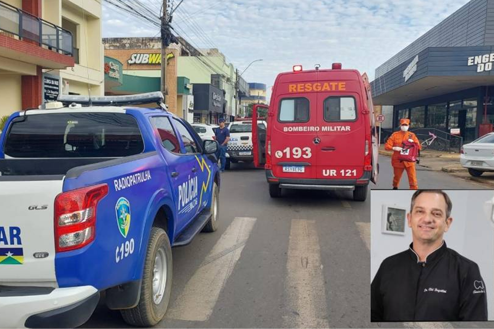 Dentista é assassinado a tiros dentro de consultório em Vilhena